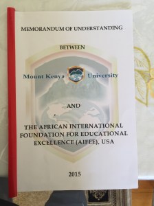 AIFEE signs MOU with Mt Kenya University